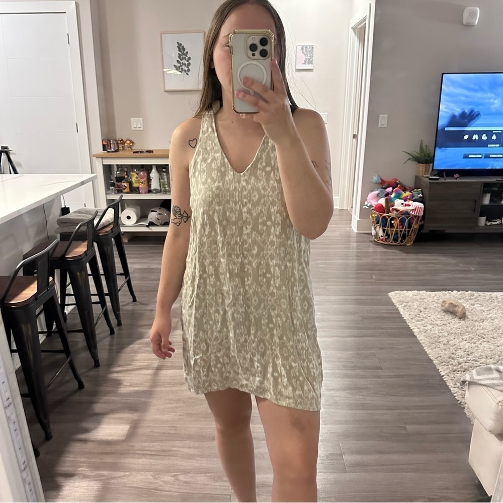 3/$20⚡️Freedom Trail By Kyodan Leopard Animal Print Knee Length High Low Dress - Picture 12 of 13